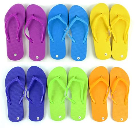 colorful flip flops women.